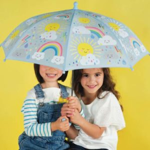 paraguas que cambia de color con la lluvia Sun and clouds